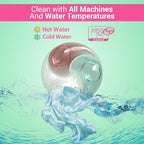 WBM Home Laundry Detergent Pods, Spring Fragrance Scent, 96 Count - HE Concentrated Laundry Pods With 10x Ultrapower Cleaning and 4D Laundry Stain Remover