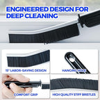 Scrub Brush - 6 Pack, Scrub Brushes for Cleaning, Heavy-Duty Scrub Brush, Stiff Bristles Cleaning Brush, for Kitchen, Bathtub, Floor and Wall Surfaces, Black