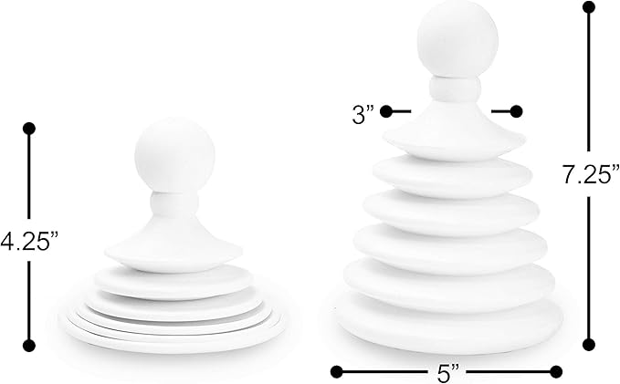 Master Plunger Mighty Tiny Plunger Designed for Bathroom/Kitchen Sinks, Perfect for RV’s. Unclogs Fast & Easy (Patent Pending), White