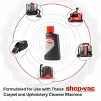 Shop-Vac Carpet Cleaner Solution, 8Fl Oz, Low Foam Upholstery Cleaner Solution For All Carpets, Upholstery & Area Rugs, Dissolves Dirt, Grime, Pet Stain & Tough Sticky Messes