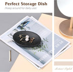 Shinowa Soap Dish, Resin Soap Saver Sponge Dish Tray Mini Storage Tray for Bathroom Bedroom Vanity Table Kitchen Counter-Top Organization, Gravel Black