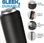 Frost Buddy Universal Can Cooler - Fits all - Stainless Steel Can Cooler for 12 oz & 16 oz Regular or Slim Cans & Bottles - Stainless Steel (Real Tree Max7)