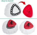 12 PCS Spin Mop Replacement Head,100% Microfiber Mop Refills Head Compatible with Triangle Spin Mop, 360 Degree Micro Spinning Mop Replace Head for Easy House Cleaning Floor Mopping…