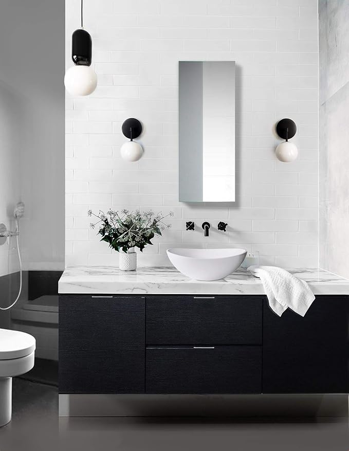 Krugg Medicine Cabinet | Recess or Surface Mount | Blum Hinge 170 Degree Soft Close | (12"x30")