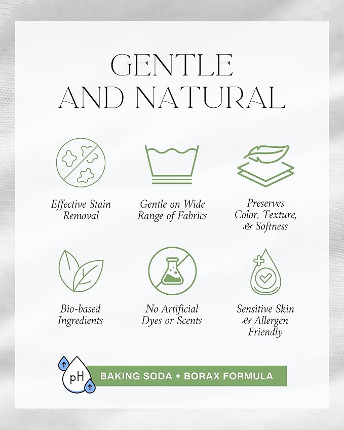 Home 'COTE D'AZUR Luxury Powdered Laundry Detergent & Booster – Ultra-Concentrated Marine & Sandalwood Scent – Plant-Based, Stain-Fighting, HE Safe, Gentle on Skin – 32 oz/64 Loads