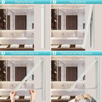 Wall Mounted Drying Rack - No Drill Installation, Space Saving Foldable Clothes Rack for Laundry Room, Dorm, Apartment,RV, Closet. Heavy Duty & Rustproof Aluminum Alloy (White)