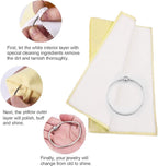 SEVENWELL Silver Polishing Cloth, Jewelry Cleaner Cloth for Sterling Silver Jewelry, Gold, Platinum, Silverware, Diamonds, Gemstones, Coins (Yellow)