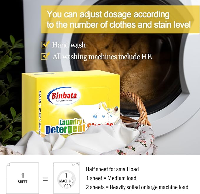Laundry Detergent Sheets, Up To 128 Loads Champagne Scent Hypoallergenic Eco-Friendly, Biodegradable Plastic Free Liquidless Laundry Sheets Suitable for Sensitive Skin