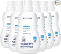 ATTITUDE Liquid Fabric Softener, Plant-Based & Vegan, HE Compatible, Naturally Derived, Wildflowers Scent, 40 Loads, 33.8 Fl Oz (Pack of 6)