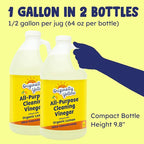 Originally Yellow Lemon Vinegar For Cleaning Purpose | USA Made All Purpose Cleaner | Use as a Floor, Glass, Kitchen, & Bathroom Cleaner | Plant Derived Vinegar 1 Gallon in 2 bottles | 128 Oz