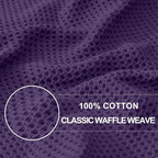 Homaxy 100% Cotton Waffle Weave Kitchen Dish Cloths, Ultra Soft Absorbent Quick Drying Dish Towels, 12 x 12 Inches, 8-Pack, Eggplant