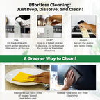 Multi-Surface Cleaner Refill Starter Set – 4 Count + Spray Bottle | Eco-Friendly, Biodegradable, Plastic-Free Cleaning Refills and Spray Bottle – All-Purpose (Spray Bottle Included)