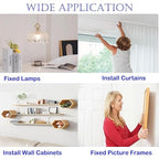 80 Pcs Self-Drywall Dilling Anchors Screws with 4 Different Expansion Sizes Screw Set, Zinc Plated Steel Dry Wall Screws no Drilling Required, Easy to Install