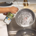 Heavy Duty Pot & Pan Spray - Powerful Foaming Grease Remover, Multi-Purpose Kitchen Cleaner Spray Degreaser for Oven, Stoves, Grill & More, Citrus Scent - Includes 1 Empty Bottle & 2 Refill