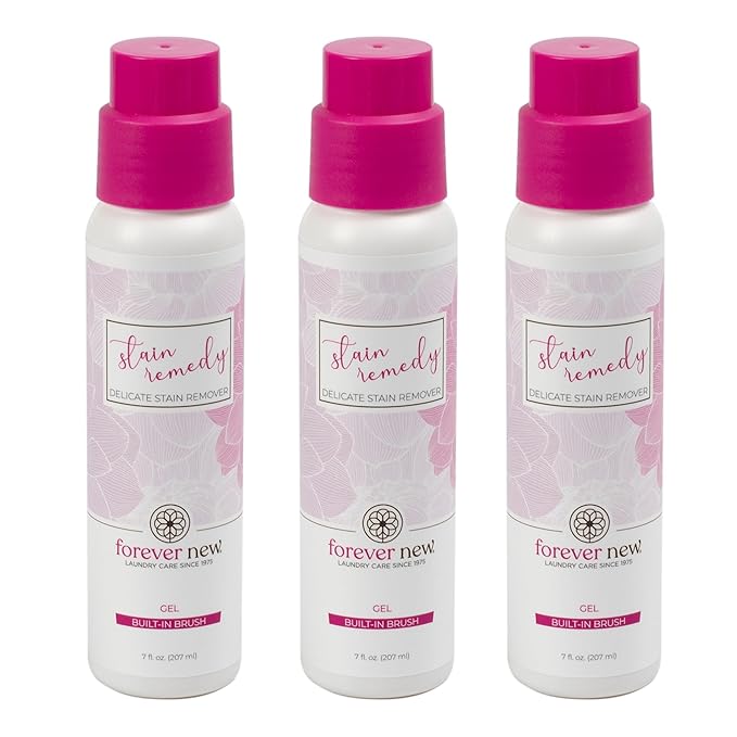 FOREVER NEW (3 pk) 7 Fl Oz Stain Remedy Liquid - Fabric Stain Remover - Built-in Brush, Scented, (21 Fl Oz Total)