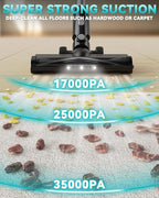 350W Cordless Vacuum Cleaner for Makita 18V Battery, 35kPa Brushless Lightweight Stick Vacuum with 3 Mode Suction, 6 in 1 Stick Vacuum Cleaner with HEPA for Floor, Carpet, Car (Battery Not Included)