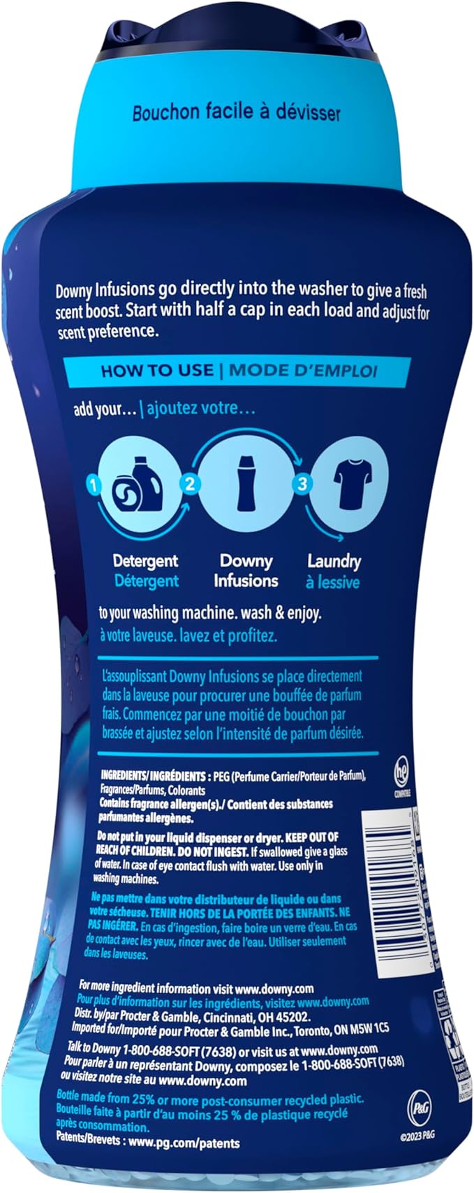 Downy Balance In-Wash Laundry Scent Booster Beads, Crisp Rain and Blue Eucalyptus scent, 24 oz, laundry scent beads, Long-lasting Freshness