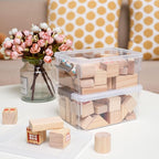 Citylife 1.3 QT 8 Packs Small Storage Bins Plastic Storage Container Stackable Box with Lids for Organizing, Clear White