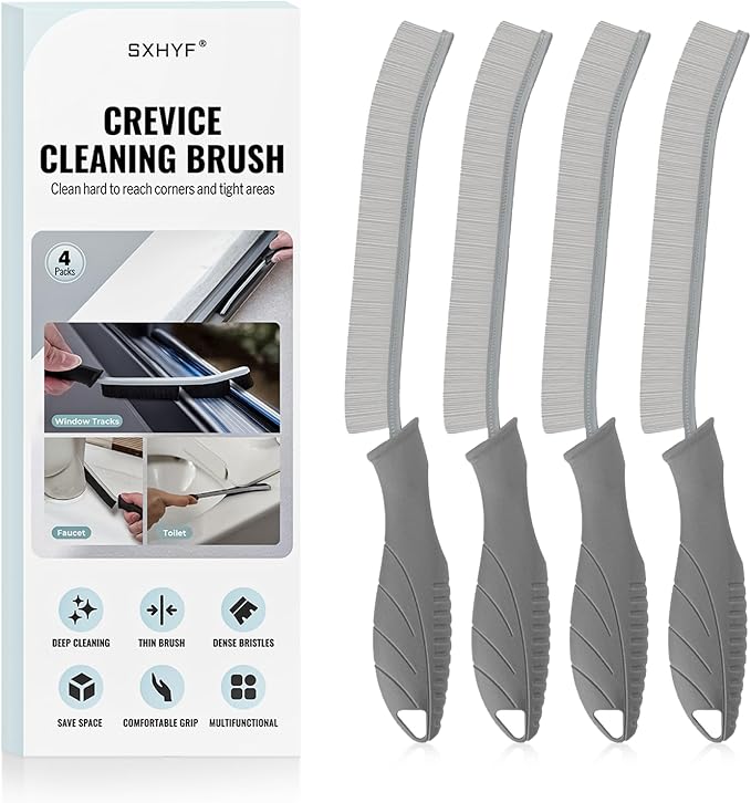 SXhyf Cleaning Brush - Hard Bristle Crevice Cleaning Brush, Multifunctional Gap Scrub Brush, Kitchen Essentials, Bathroom Cleaner Tools for Household Use, Home, Window, Toilet, Stove