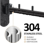 Swing Clothes Hanger, Wall Mounted Garment Bar-Hanger Holder Hooks, Heavy Duty Folding Drying Rack, Space Saving Clothing Hanging System, Closet Storage Organizer, Black