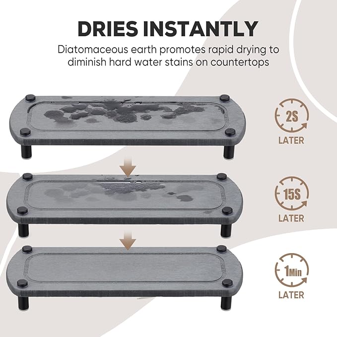 Kitchen Soap Dispenser Set with Instant Dry Tray,16 Oz Hand and Dish Soap Black Glass Dispenser Set,Stainless Steel Pump,Waterproof Labels&Dish Brush,Luxury Soap Bottle for Kitchen,Bathroom