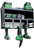 Power Tool Organizer Wall Mount, Utility Racks 3 Layers Storage Rack, Mini Chainsaw, Screwdriver, Drill Bit, battery tool organizer for Workshop Shed Pegboard Basement