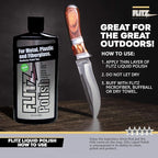 Flitz Multi Purpose Metal Polish Liquid - 3.4oz Bottle of USA-Made Tarnish Remover - For Aluminum, Chrome, Brass, Nickel, Silver - Non-Abrasive Metal Cleaner and Polish, Restorer (3 Pack)