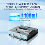 M83 Portable Smart Window Cleaning Robot, 4-Water Spray & 5600PA High Suction Power Clean, Edge Detection Sensor, Perfect for Glass, High-Rise Windows, and Tiles (Gun Grey)