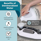 Steam & Go Demineralized Water for Steam Cleaner - PVC-Free Floor Cleaning Solution Compatible for All Steam Mops - Multi-Surface Cleaner for Home Surfaces - Tropical Bloom Scent, 128 Fl oz