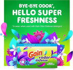 Gain + Odor Defense Dryer Sheets, Super Fresh Blast Scent Fabric Softener Sheets, 240 ct (Pack of 2)