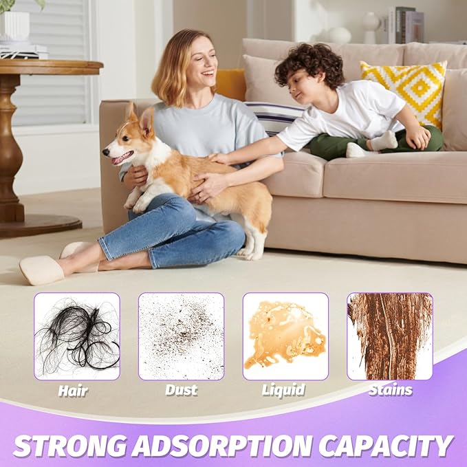 Disposable Power Mop Pads Refills for Swiffer PowerMop，Multi-Surface Mopping Pad Refills for Floor Cleaning (White & Purple, 30 Pack)