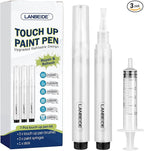 LANBEIDE Refillable Touch Up Paint Pens, 3Pcs Paint Brush Pens for Walls Repair, Furniture Repair Kit for Drywall, Wood Floors, Cabinets, Windows, Doors, Desks 6ML
