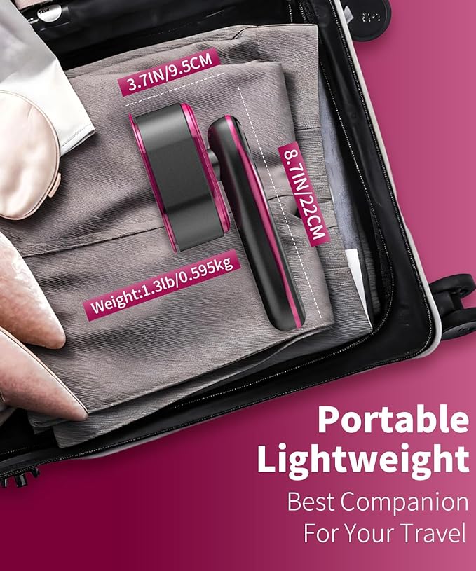 Steamer for Clothes,2-in-1 Steam & Iron with Four Modes,All Fabrics,Ceramic Rapid-Heating Panel,Handheld Cordless Portable Steamer,Travel & Home