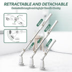 DIAFIELD Electric Spin Scrubber, Cordless Cleaning Brush with 8 Replaceable Brush Heads and Detachable & Adjustable Extension Handle, Dual Speed Shower Scrubber for Cleaning Shower, Tile, Wall, Floor