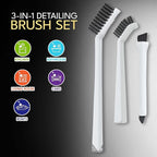 Grout Cleaning Brushes Set (3 Pcs) Deep Cleaner Multi-Purpose Stiff Bristle Brush, Cleaning Toothbrush for Cleaning Corners, Spaces, Tile, Shower, Window & Door Track, Floor, Juicers and Tight Spaces