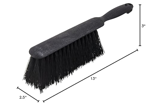 SPARTA Flo-Pac Counter, Bench Brush Bench Brush, Counter Brush with Polypropylene Block for Cleaning, 8 Inches, Black, (Pack of 12)