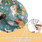 Garden Cat Plastic Bag Holder, Wall Mount Grocery Bag Holder, Plastic Storage bag, Pull Rope Free Adjustment, Plastic Bag Holders for Grocery Bags, Plastic Bag Dispenser for Home Kitchen