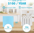 Easy Clean Streak Free Glass Cleaning Miracle Microfiber Cleaning Cloth for Kitchen,Counter,Window,Mirror Lint Free Dish Drying Cloths Glass Polishing Rag,All-Purpose,Reusable,Nanoscale Pack of 6