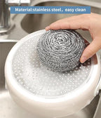 Steel Wool Scrubber - Steel Wool for Cleaning Dish Pots Pans Grills Stainless Steel Scrubber for Kitchen Sinks Cleaning Steel Wool Pads Metal Scrubber (24)