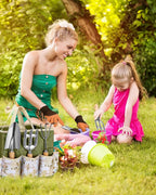 9-Piece Premium Gardening Tool Set for Women - Heavy Duty Stainless Steel Rust-Proof Tools with Fashion Storage Tote | Perfect Gardening Gifts for Mom, Mother's Day, Birthday & Outdoor (Green)