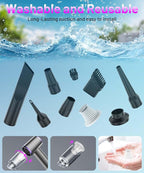 Upgrade 4in1 Greenlight Dust Detection Technology Cordless Car Vacuum Cleaner, High Power 15000PA Handheld Vacuum Portable with LED Display, Multi-Nozzles for Car, Home,Office,Camping