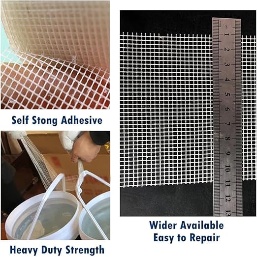 LLPT Drywall Repair Fiberglass Joint Tape 2” x 100 Ft Industrial Grade Extra Strength Fiber Mesh Heavy Duty Self Adhesive for Seam Patch Wall Crack Seam Repair Color White (DRF210)
