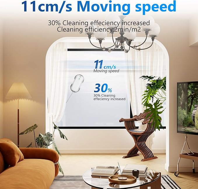 Tosima W5 Window Cleaning Robot, Dual Direction Auto-Spray Smart Window Cleaner with Triple Safety System, Smart Navigation, Remote Control, for All Smooth Surfaces, with 8 Rags, White