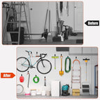 Garage Hooks Ladder Hooks for Hanging Heavy Duty Garage Organizer Wall Mount Metal Garage Storage Organization Tool Hanger Utility Rack for Garage Wall, Shed, Garden, Workshop
