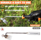 Weed Puller Tool, Portable Weed Remover Tool, 2024 New 4-Claw Steel Weeder Tool with Hang Hole, Manual Weeding Tool Gardening for Yard, Vegetable Gardens, Farms (Non-Slip Rubber Handle)