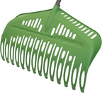 Flip Scooping Leaf Rake, Heavy Duty Lawn and Yard Care, Extra Wide Head, Green