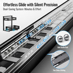 2 Pack Under Sink Organizer and Storage, Metal Under Kitchen Sink Organizer, Slide Out Bathroom Organizers and Storage, Undersink Organizers for Kitchen Bathroom Cabinet