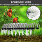 Thatch Rake for Lawns, Dead Grass Dethatcher Rake Removal Tool Heavy Duty Long Handle 54 inch, 13 inch Wide 11 Tines Manual Lawn Thatcher for Loosening Soil in Yard Garden
