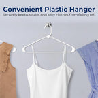 SereneLife 100 Pack Plastic Hangers, Non-Slip, Space-Saving Closet Organizers, Durable and Strong for Shirts, Sweaters, Hoodies, Kids Clothes & Dresses, Ultra-Thin, Lightweight