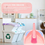TOYANDONA Mini Portable Dustpan and Hand Brush Set, Red Small Table Cleaning Broom for Household and Pet Hair, Multi-Function Compact Sweeping Accessory for Home and Office Use